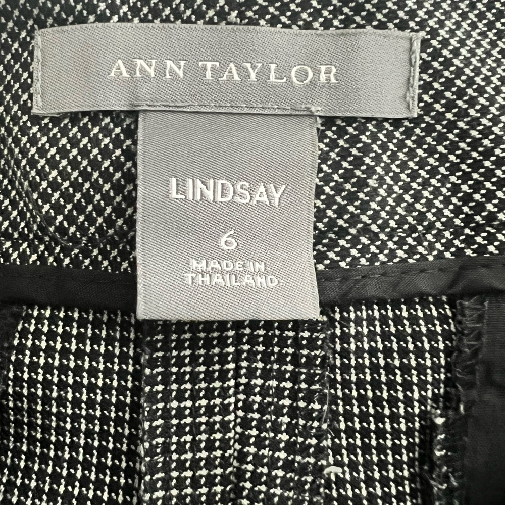 ANN TAYLOR Lindsay Black & White Houndstooth Trousers Women’s Size 6 - Picture 4 of 5